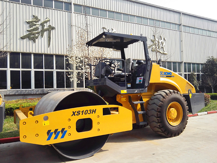 XCMG Official 10 Ton Small Road Rollers XS103H Single Drum Vibratory Road Roller for Sale